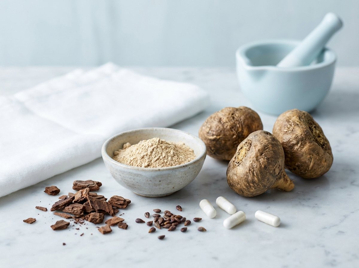 Maca-Wurzeln und natürliche Wirkstoffe der TigerFormel